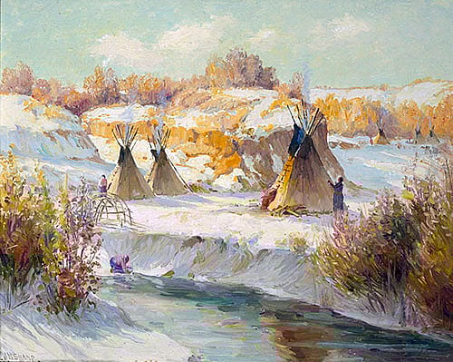 Untitled (Winter Camp on the Little Big Horn River)